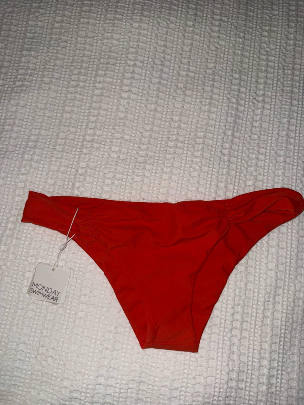 Monday Swimwear Clovelly Bottom BNWT coral new red with tags size L Large